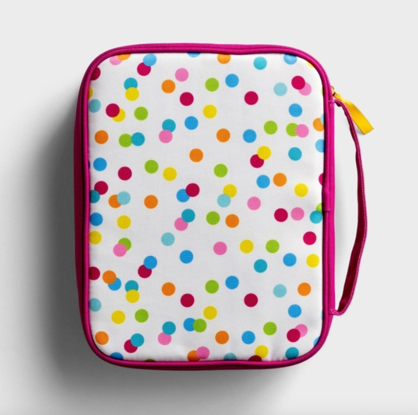 Bible Case God Is So Good Pink Polka Dot Canvas