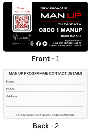 Man Up Business Cards