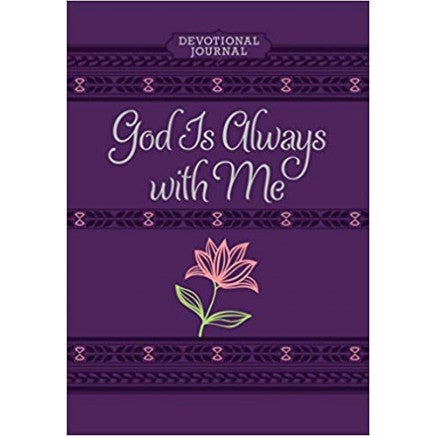 Journal Devotional God Is Always With Me Purple Zip