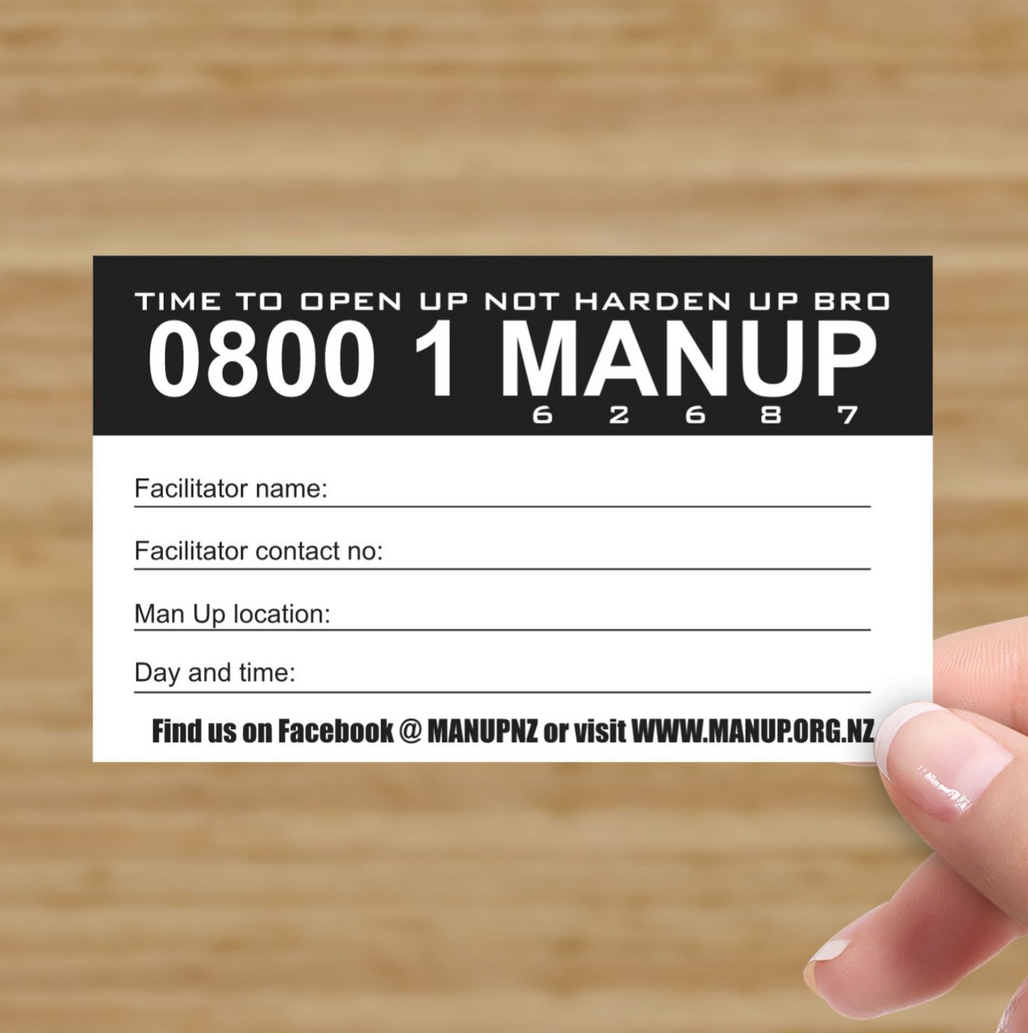 Man Up Business cards (pack of 100)