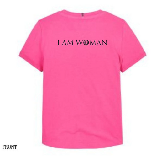 I Am Woman Pink Army T-shirt