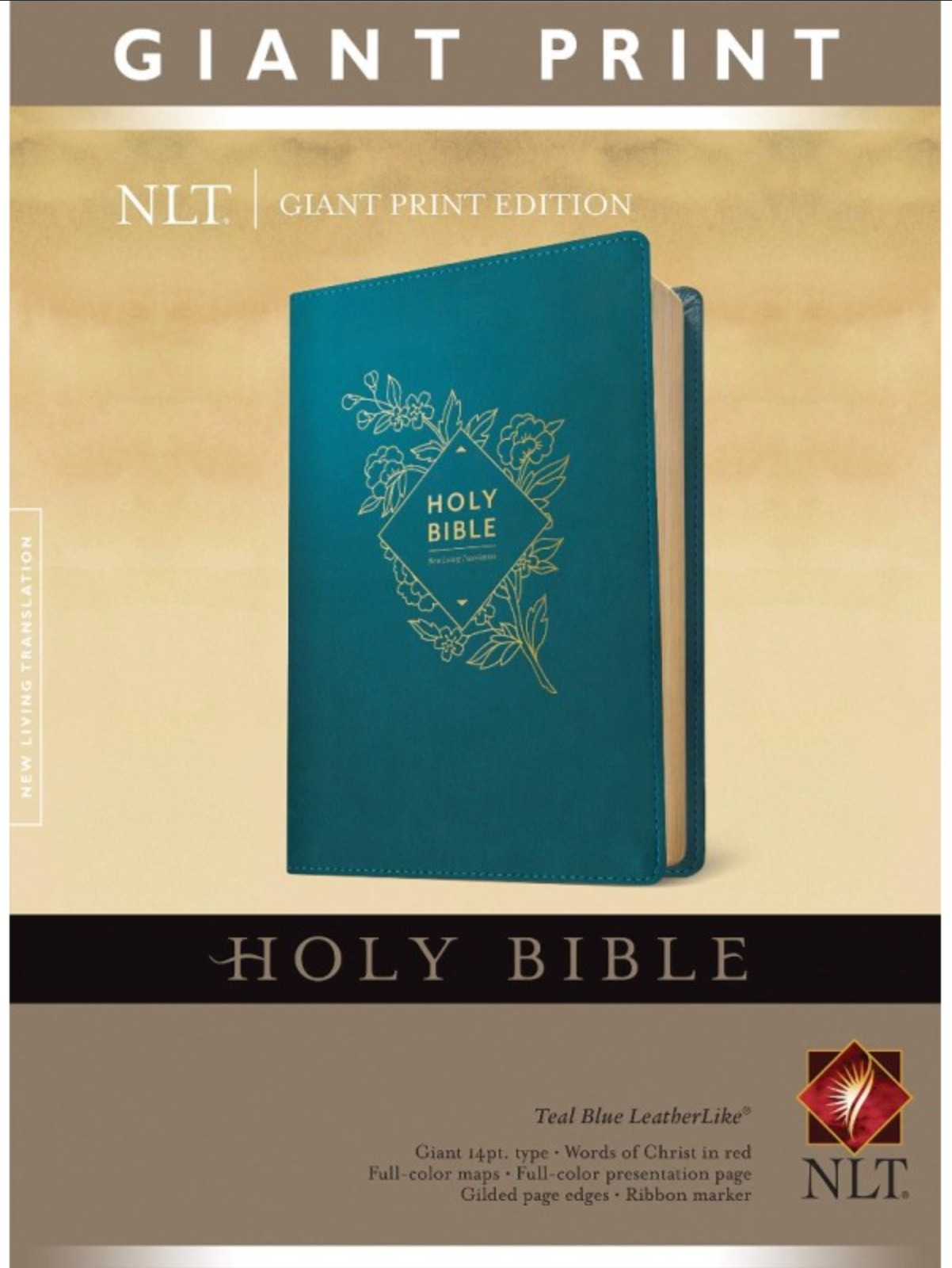 NLT Holy Bible Giant Print Teal Blue I/L