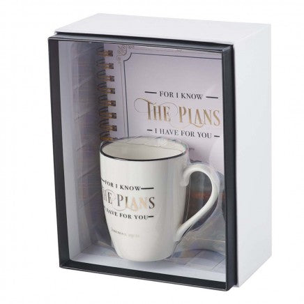 Boxed Gift Set For I Know The Plans Mug & Journal