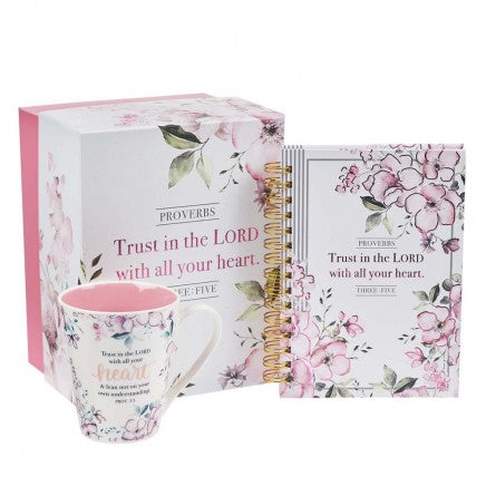 Boxed Gift Set Trust In The Lord Mug & Journal