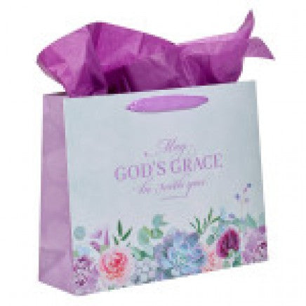 Gift Bag God's Grace White/Purple Medium