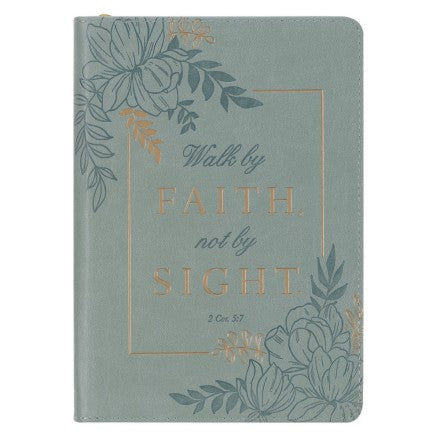 Journal Walk By Faith Not By Sight Teal Classic Zip