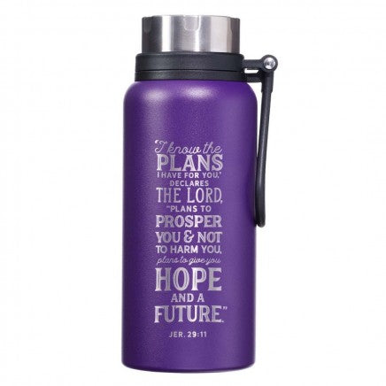 Water Bottle Hope & A Future Violet Stainless Steel